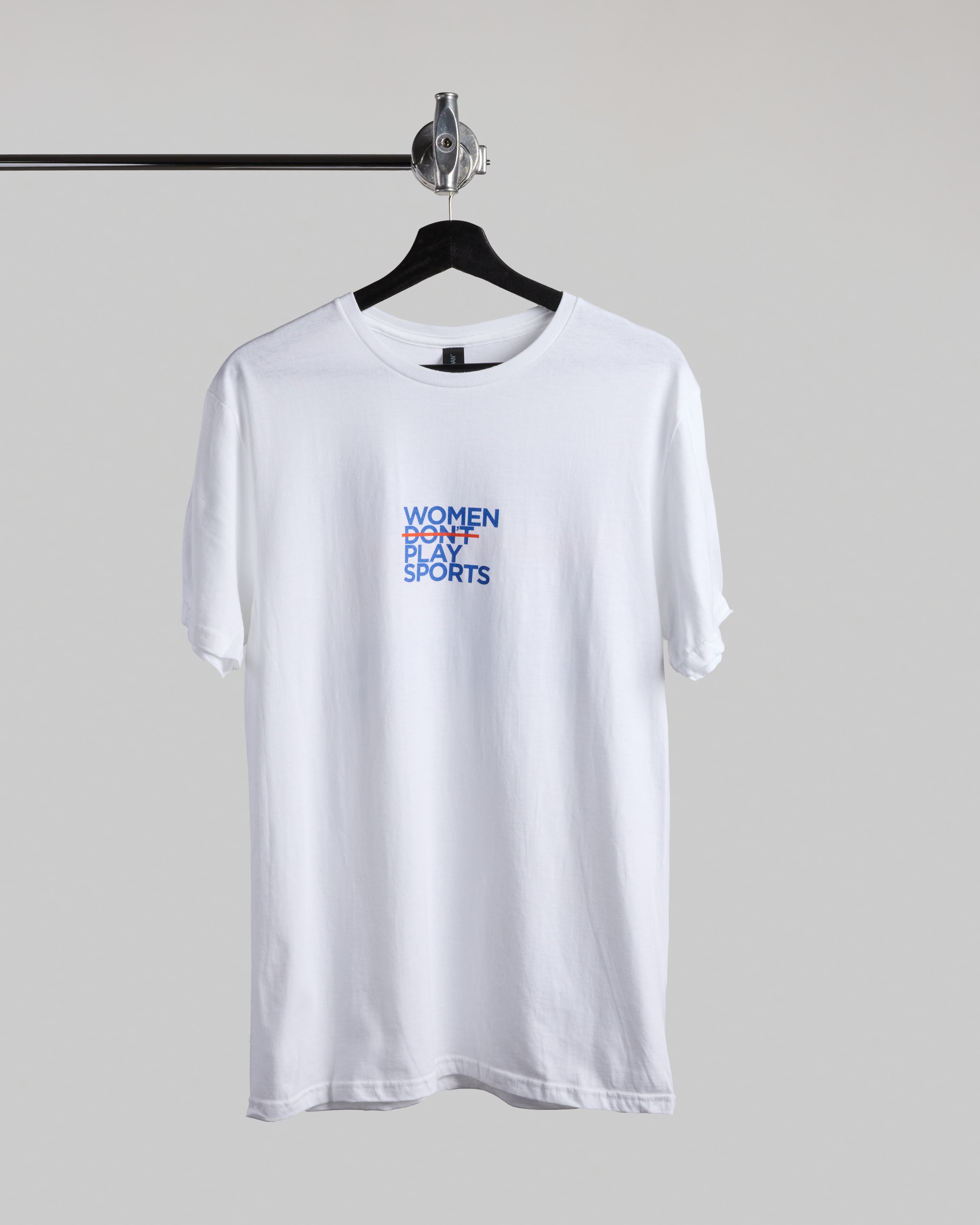 women play sports tee