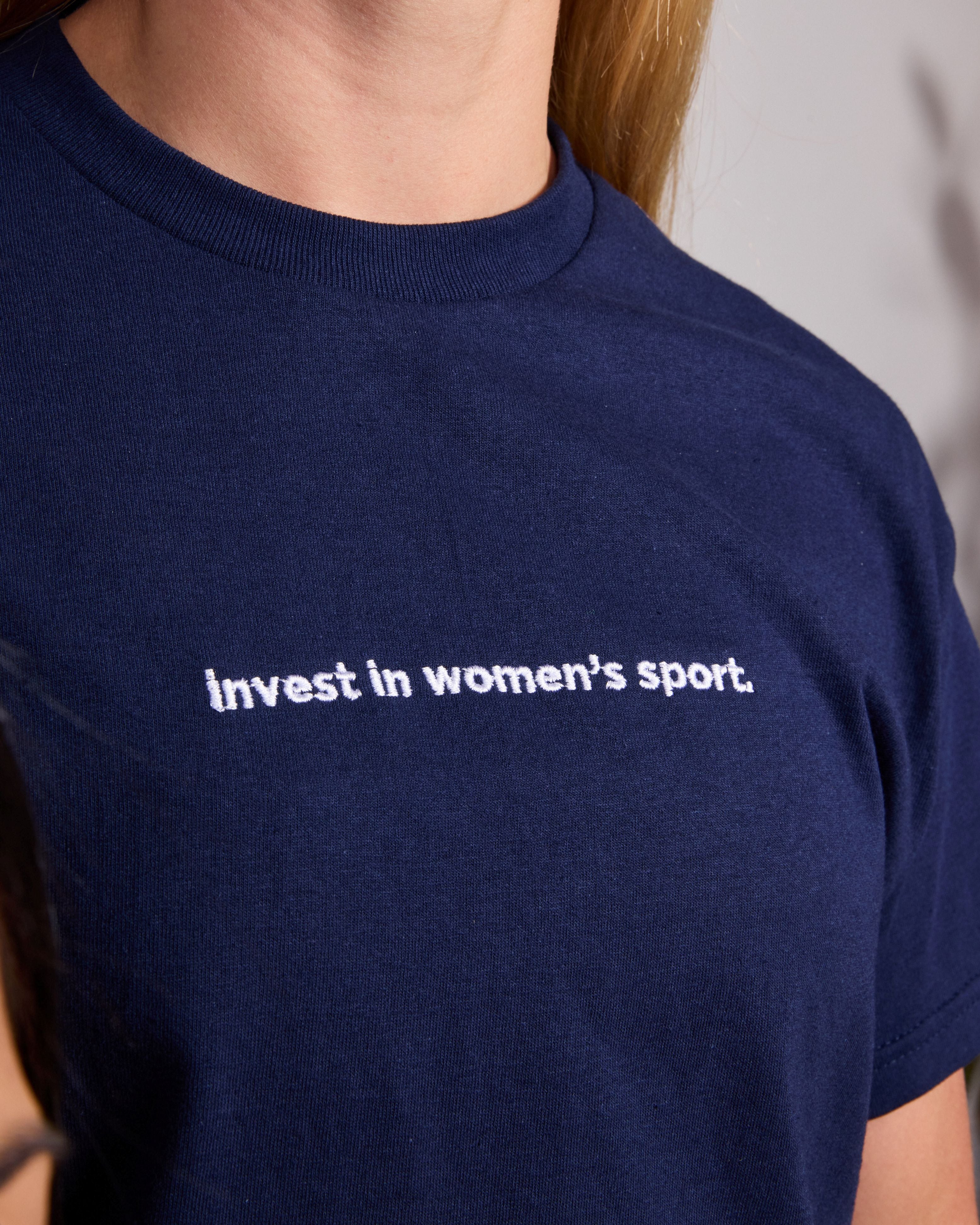 invest in women's sport embroidered tee