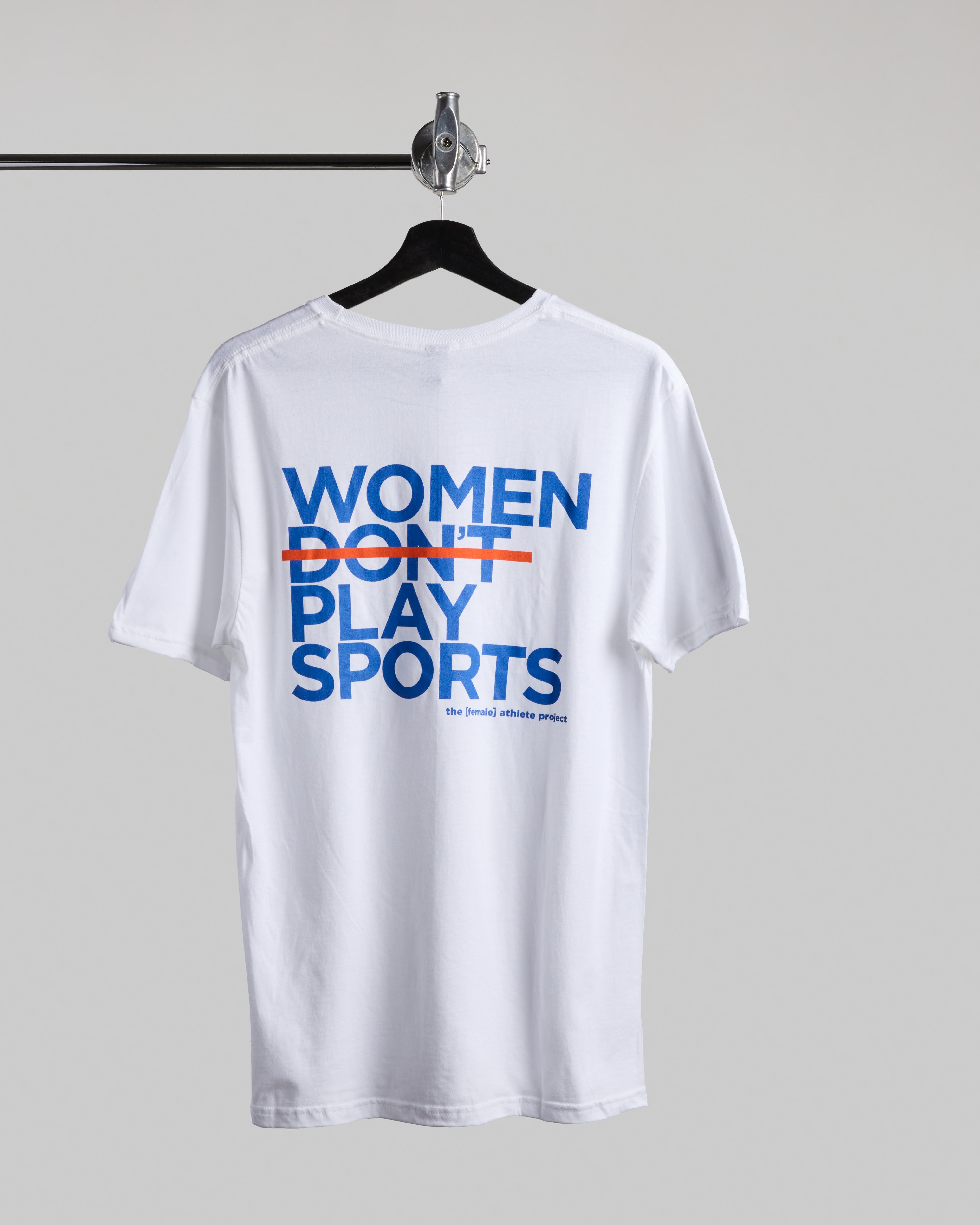 women play sports tee